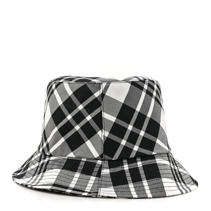 Christian Dior Oblique Plaid Reversible Teddy-D Brim Bucket Hat Black White 8 of 13