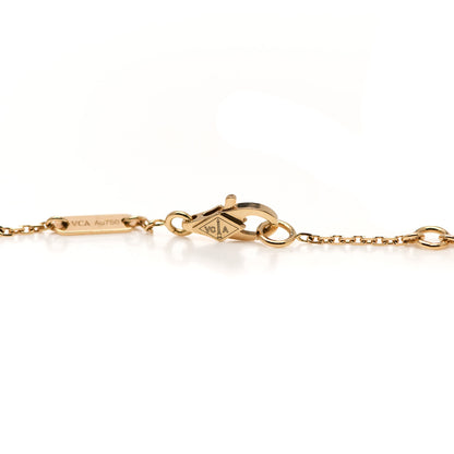 Van Cleef & Arpels 18K Yellow Gold Mother of Pearl Sweet Alhambra Bracelet 5 of 6