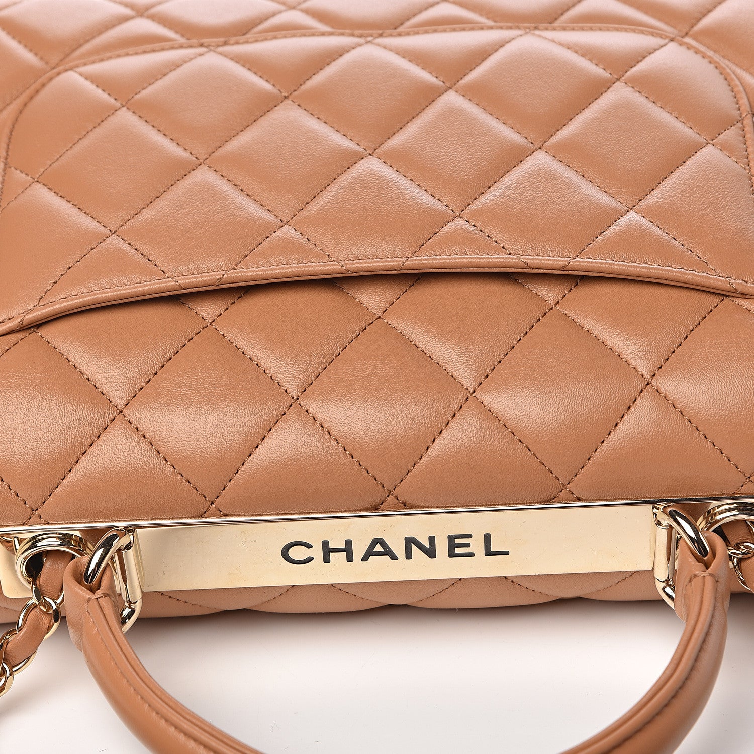 Chanel Lambskin Quilted Medium Trendy CC Flap Dual Handle Bag Beige 10 of 11