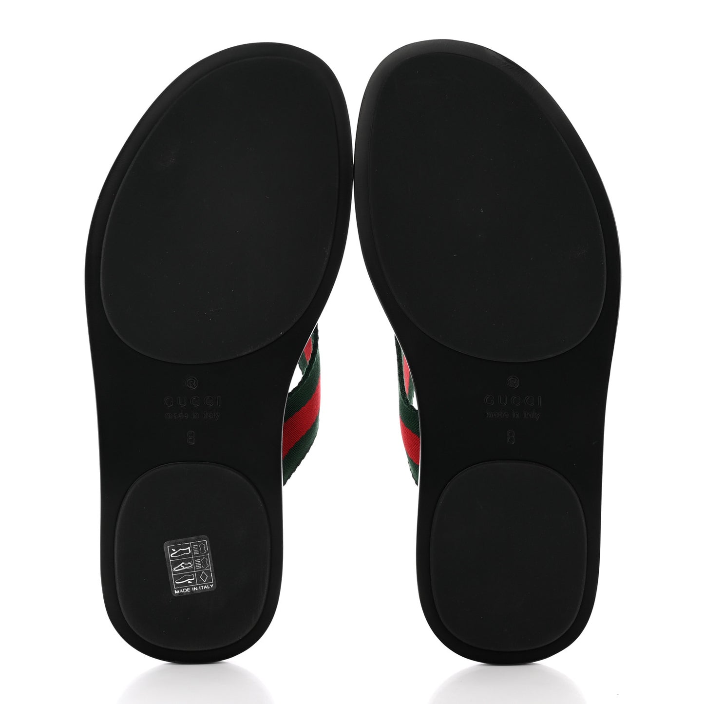 Nylon Calfskin Web Mens Thong Sandals 8 Green Red Black