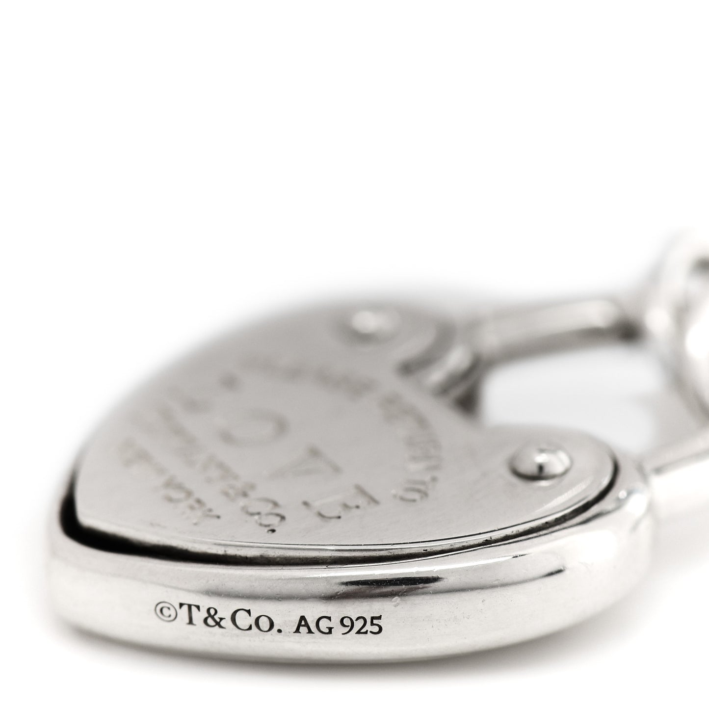 Sterling Silver Return To Tiffany Love Heart Lock Pendant Necklace