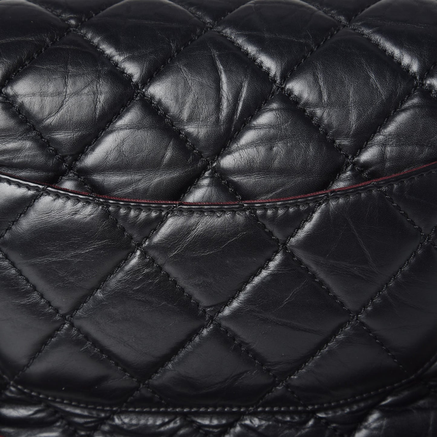 Aged Calfskin Jumbo New Portobello Flap Black