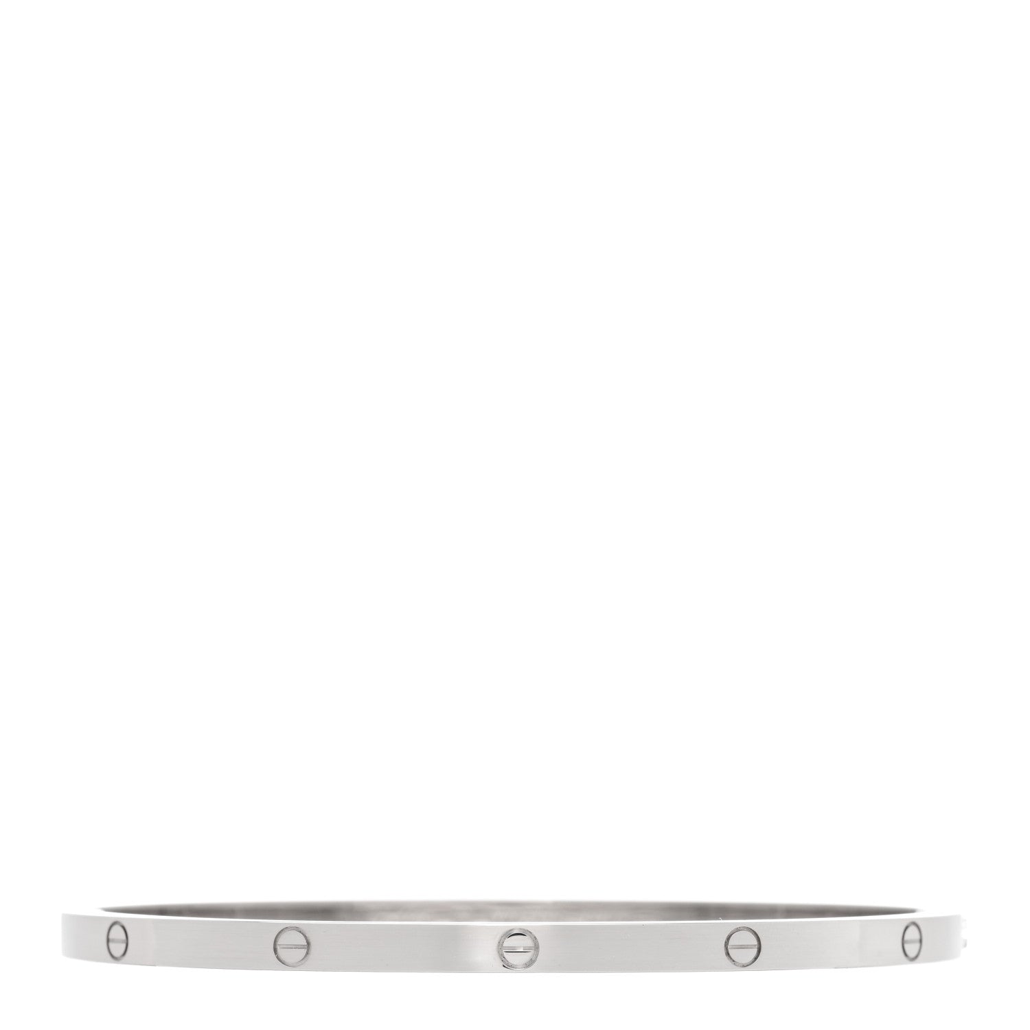 Cartier 18K White Gold Small LOVE Bracelet 19 1 of 4