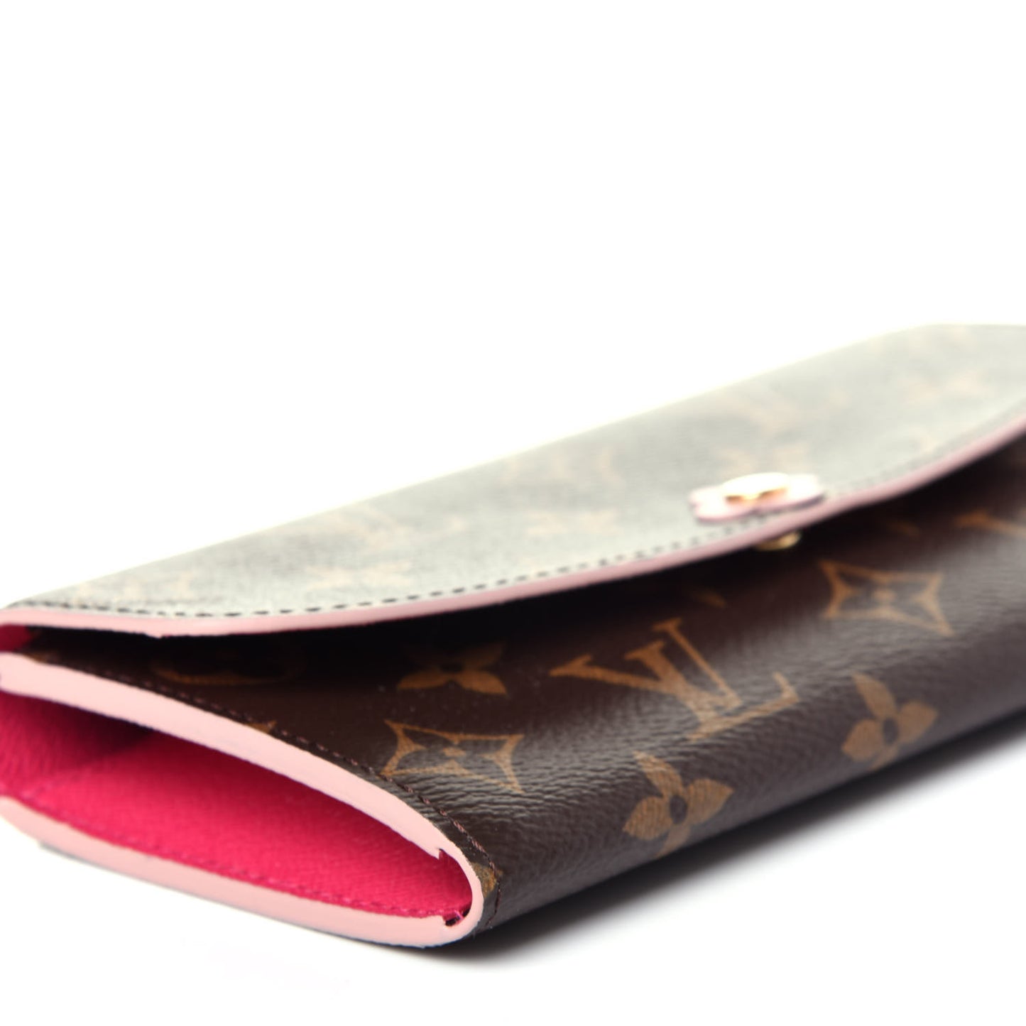Monogram Bloom Flower Emilie Wallet Fuchsia