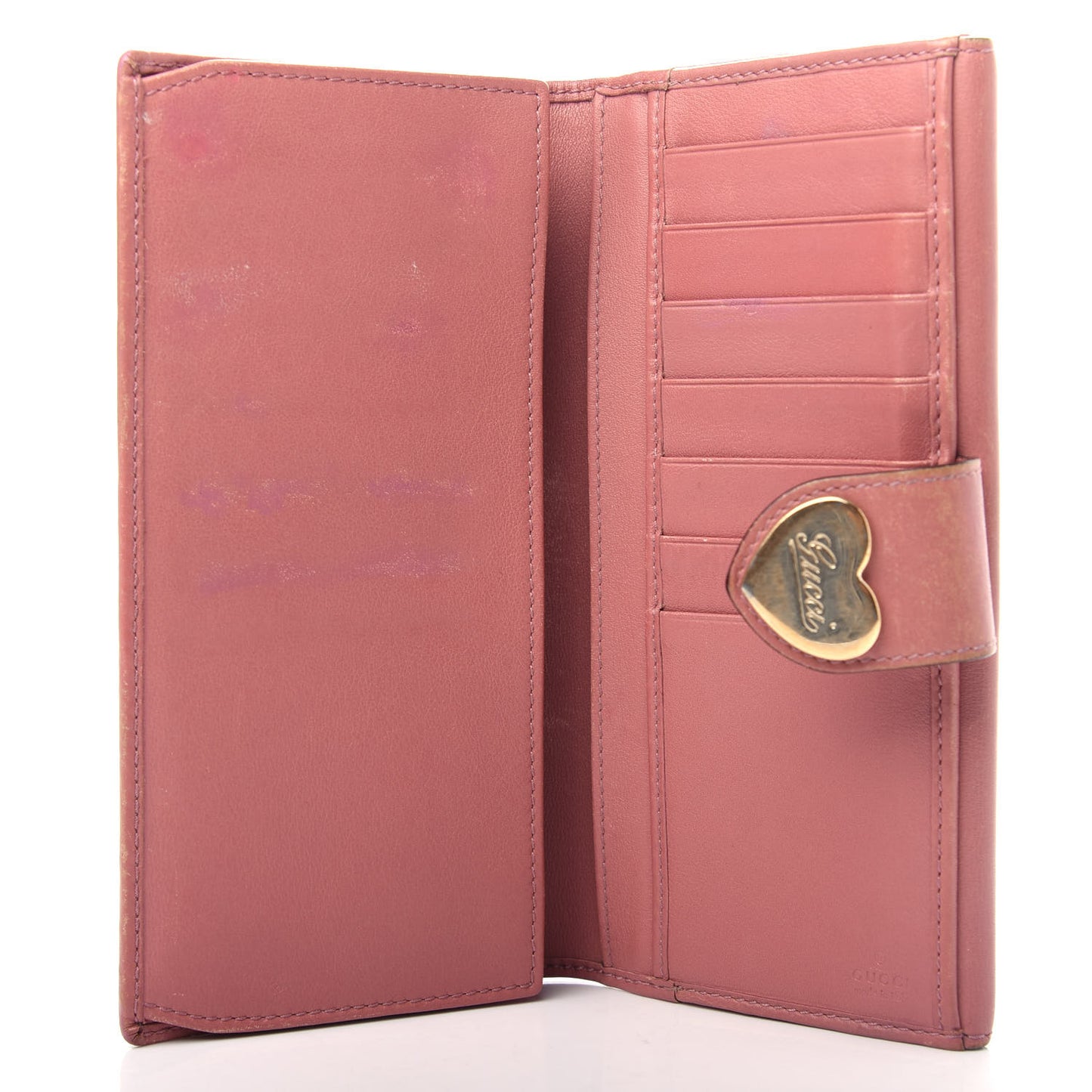 Monogram Heart Continental Wallet Pink