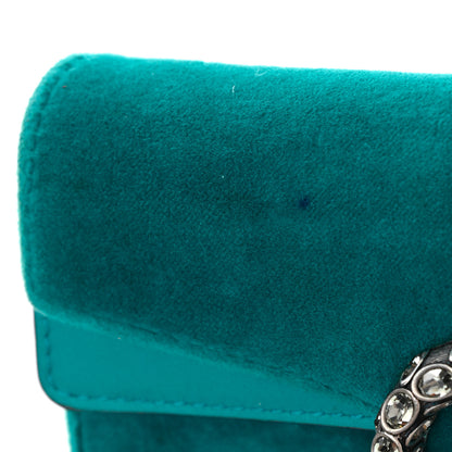 Gucci Velvet Super Mini Dionysus Shoulder Bag Pavone Cyan 9 of 11