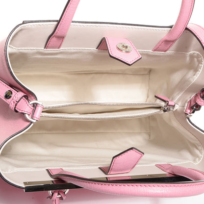 Fendi Vitello Elite Flamingo Mink Monster Charm Petite 2Jours Tote Pink Multicolor 5 of 9
