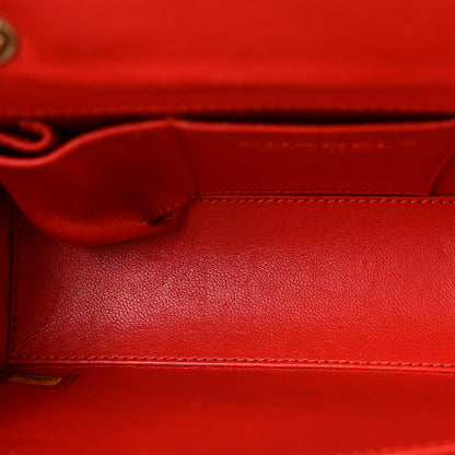 Chanel Patent Quilted Mini Bijoux Chain Square Flap Red 5 of 9