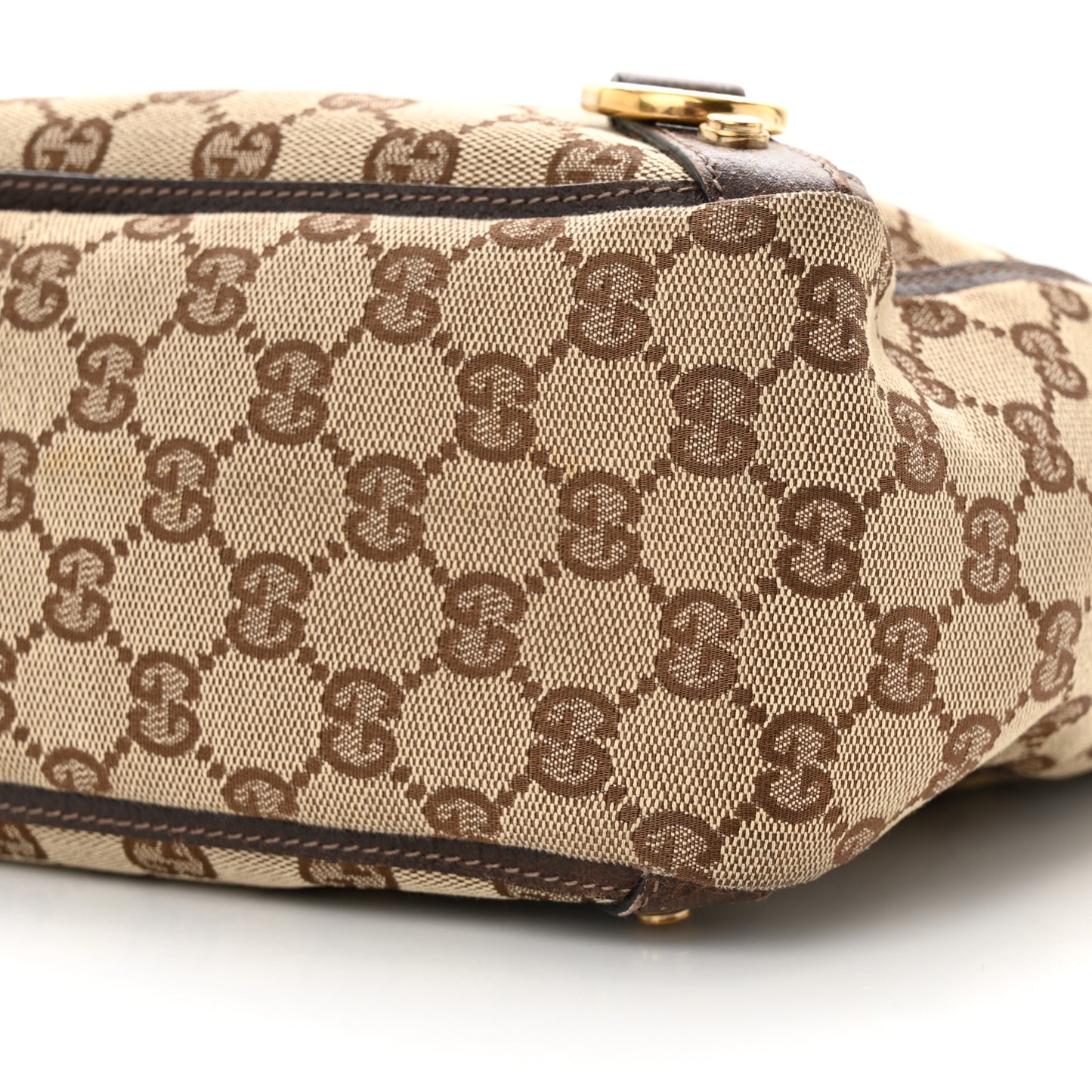 Monogram Small Gold D Ring Tote Brown