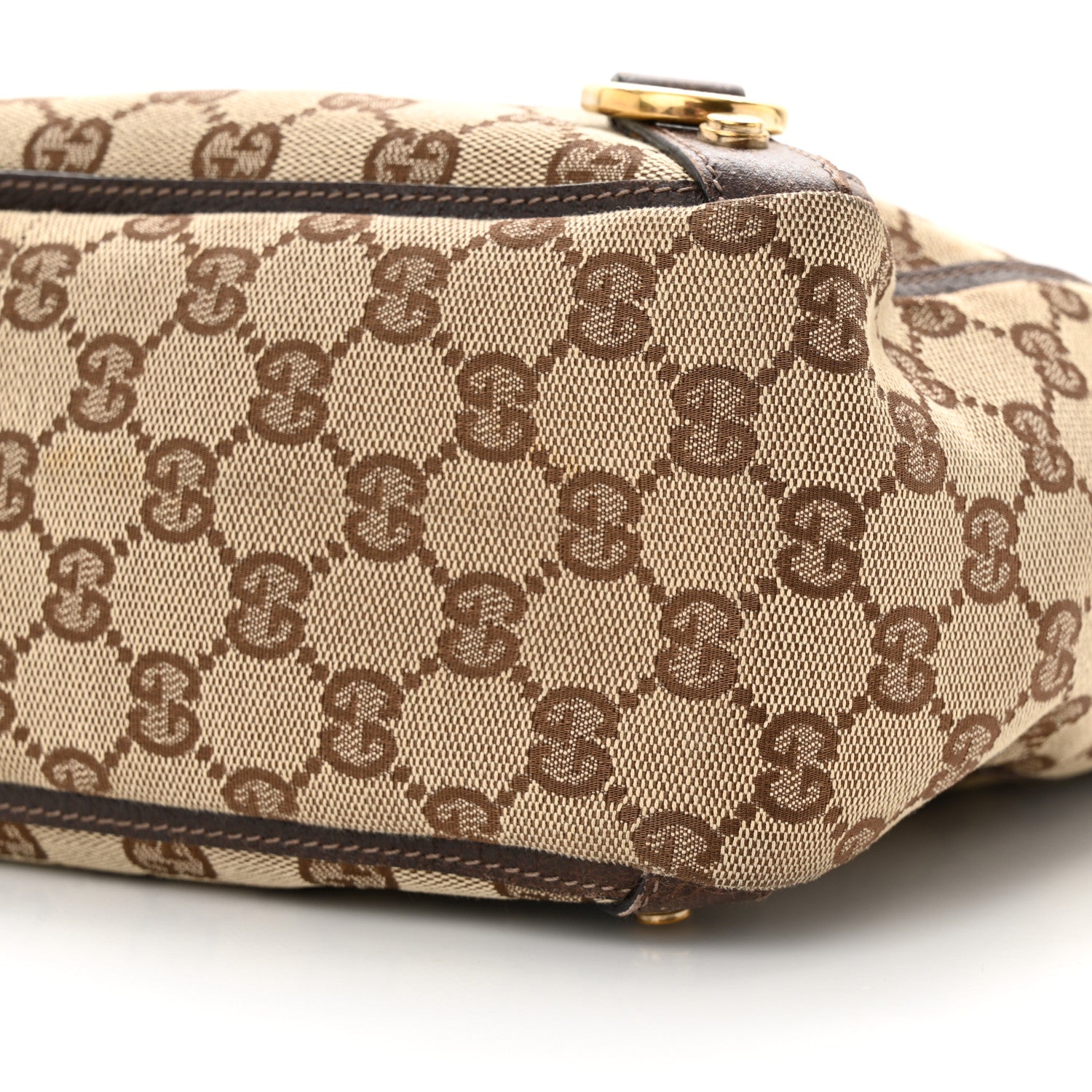 Gucci Monogram Small Gold D Ring Tote Brown 10 of 14