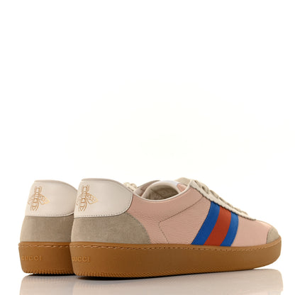 Gucci Calfskin Suede Web Womens G74 Sneakers 40 Oatmeal Soft Rose 4 of 8