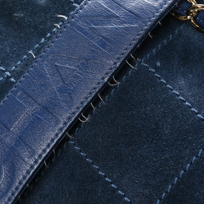 Chanel x Pharrell Williams Suede Lambskin XXL Flap Bag Navy 12 of 14