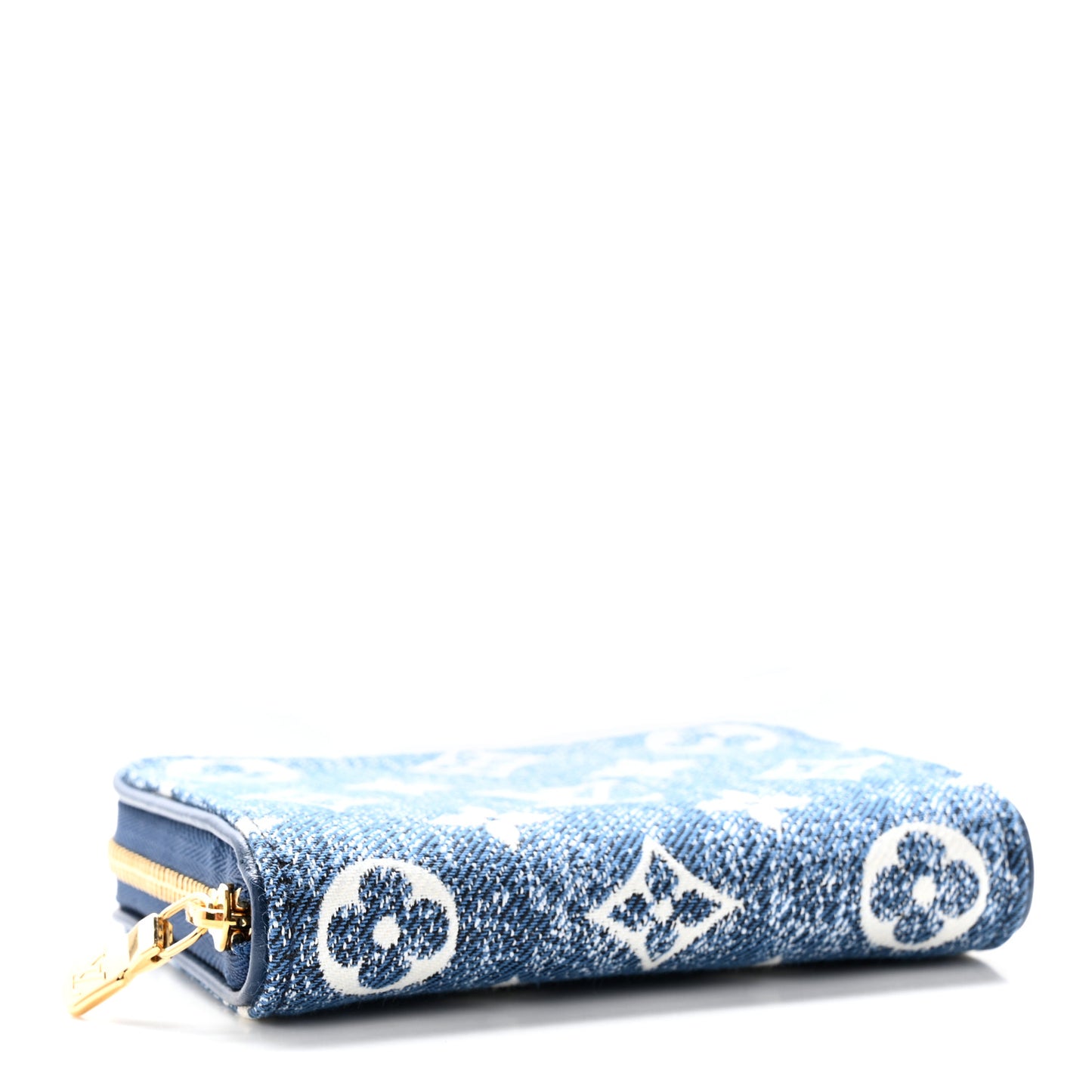 Denim Monogram Jacquard Zippy Coin Purse Bleu