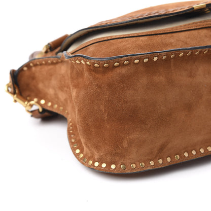 Chloe Suede Calfskin Braided Medium Marcie Satchel Caramel 6 of 9