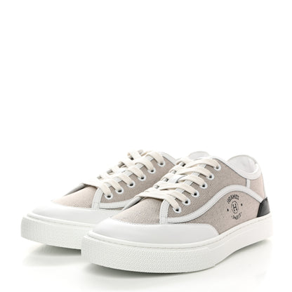 Hermes Canvas Calfskin Get Sneakers 38 Prunoir Blanc 3 of 8