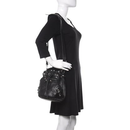 Balenciaga Agneau Giant 12 Silver Hardware Mini Pompon Black 2 of 10