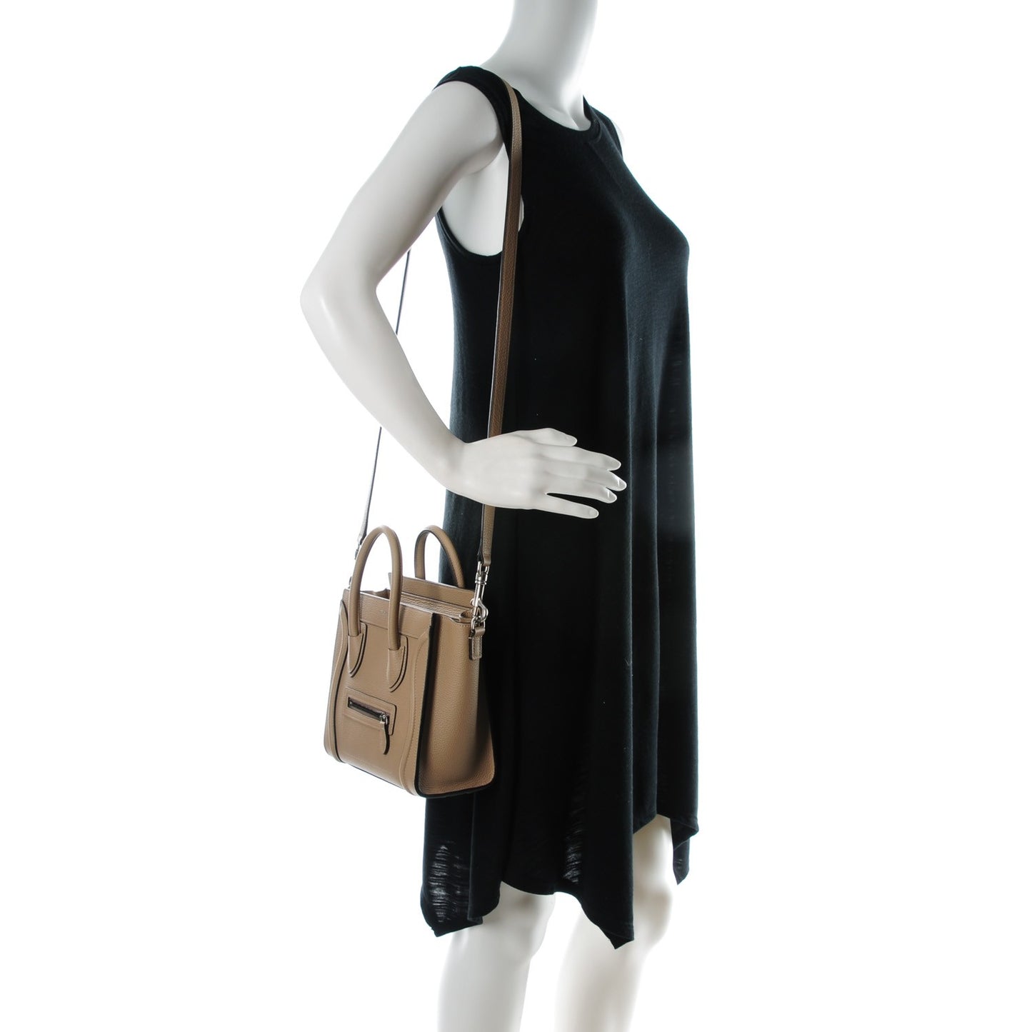Drummed Calfskin Nano Luggage Dune