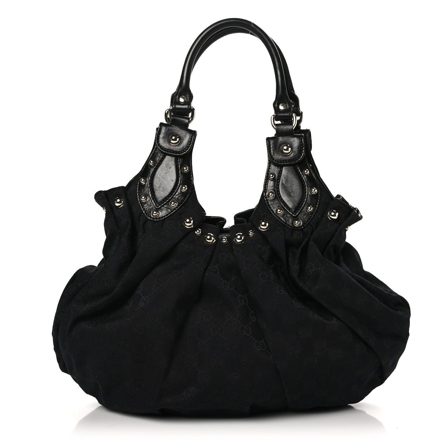 Gucci Monogram Studded Pelham Medium Tote Black 1 of 8