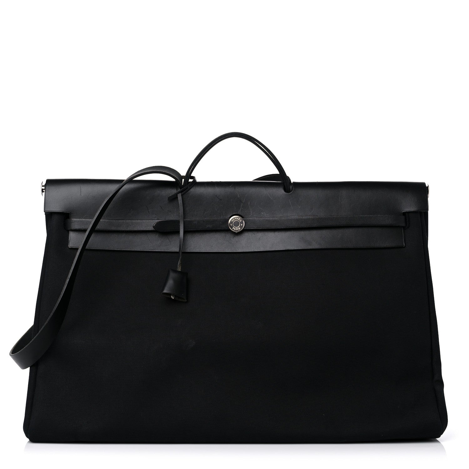 Hermes Toile Vache Hunter Herbag 50 Black 1 of 19