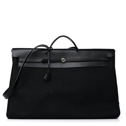 Hermes Toile Vache Hunter Herbag 50 Black 1 of 19