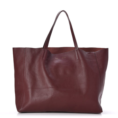 Celine Lambskin Medium Horizontal Cabas Burgundy 1 of 5