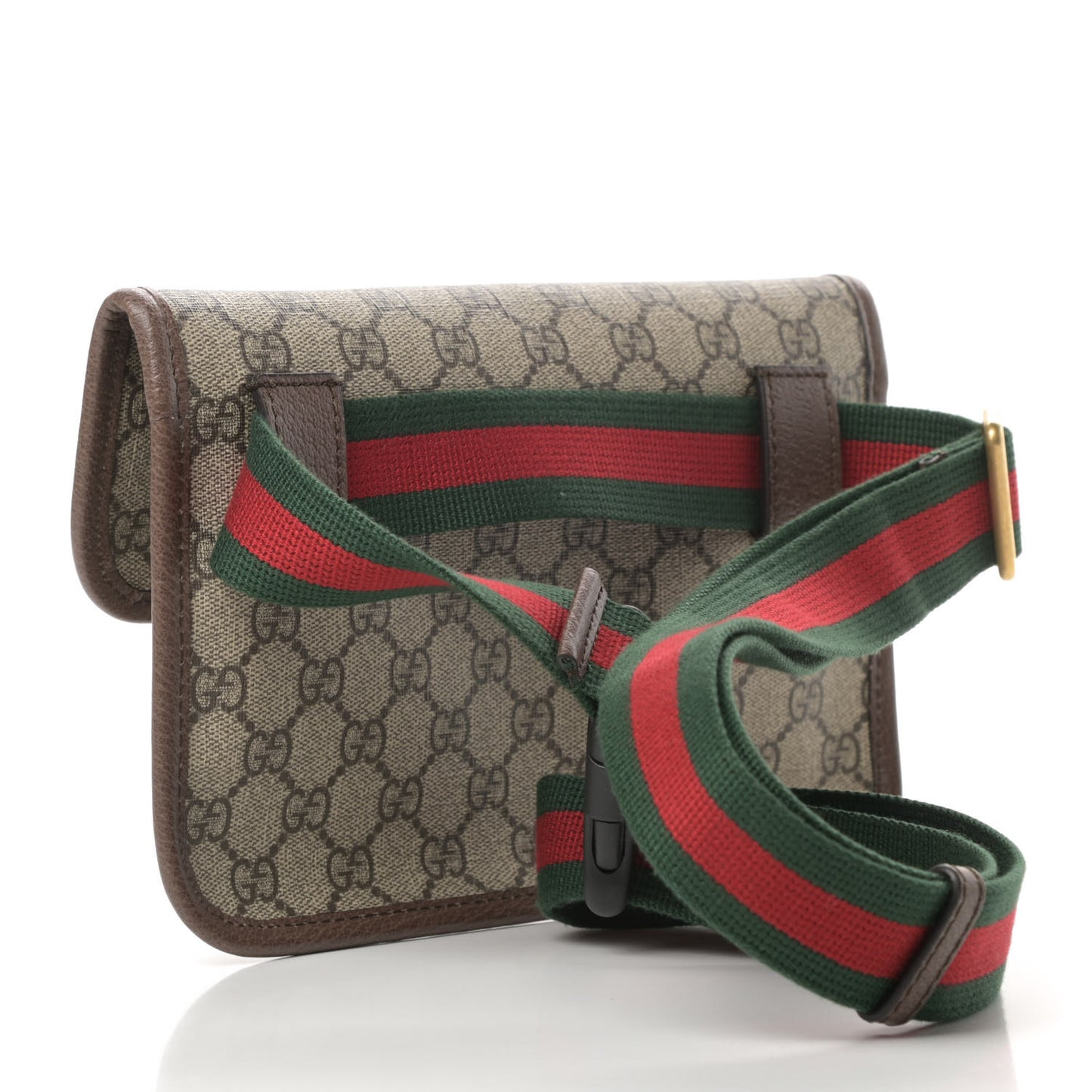GG Supreme Monogram Neo Vintage Web Belt Bag Brown
