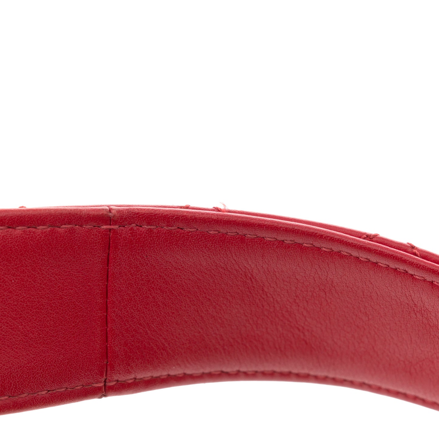 Lambskin Quilted Multiple Chain Flap Red