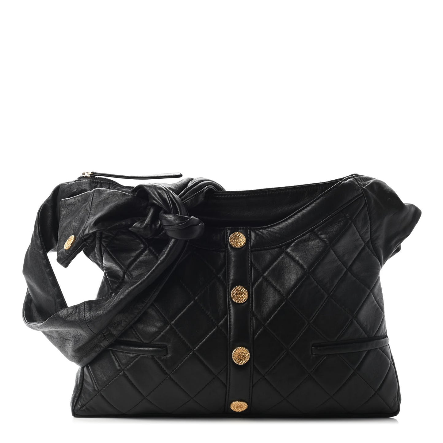 Lambskin Quilted Girl Bag Black