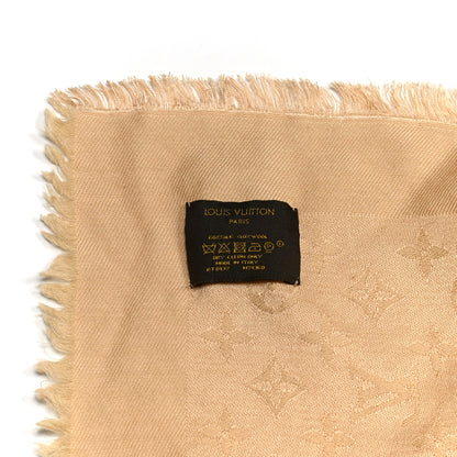 Louis Vuitton Silk Wool Monogram Shawl Dune 2 of 5