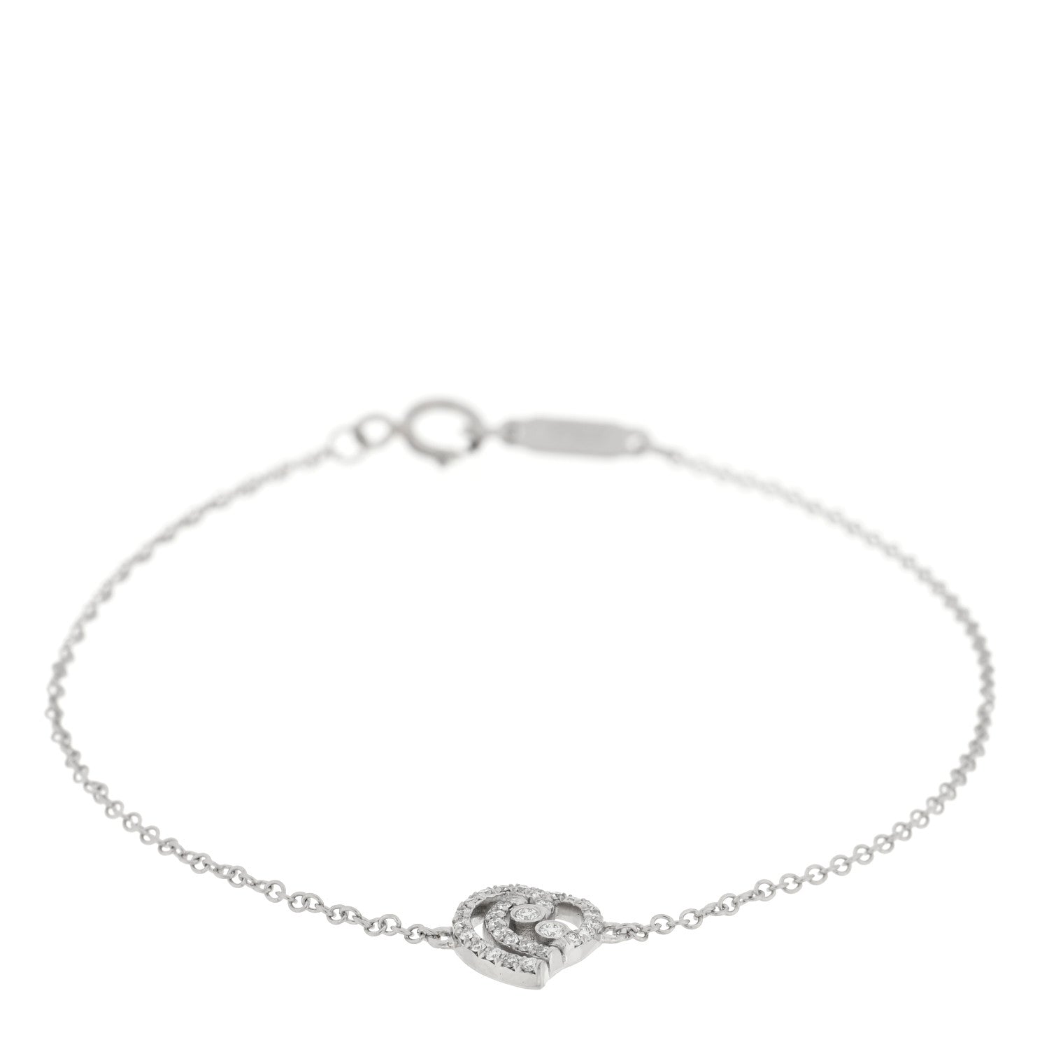 Tiffany Platinum Diamond Enchant Heart Bracelet 1 of 3