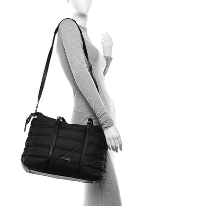 Burberry Nylon House Check Quilted Abbey Diaper Bag Black 2 of 10