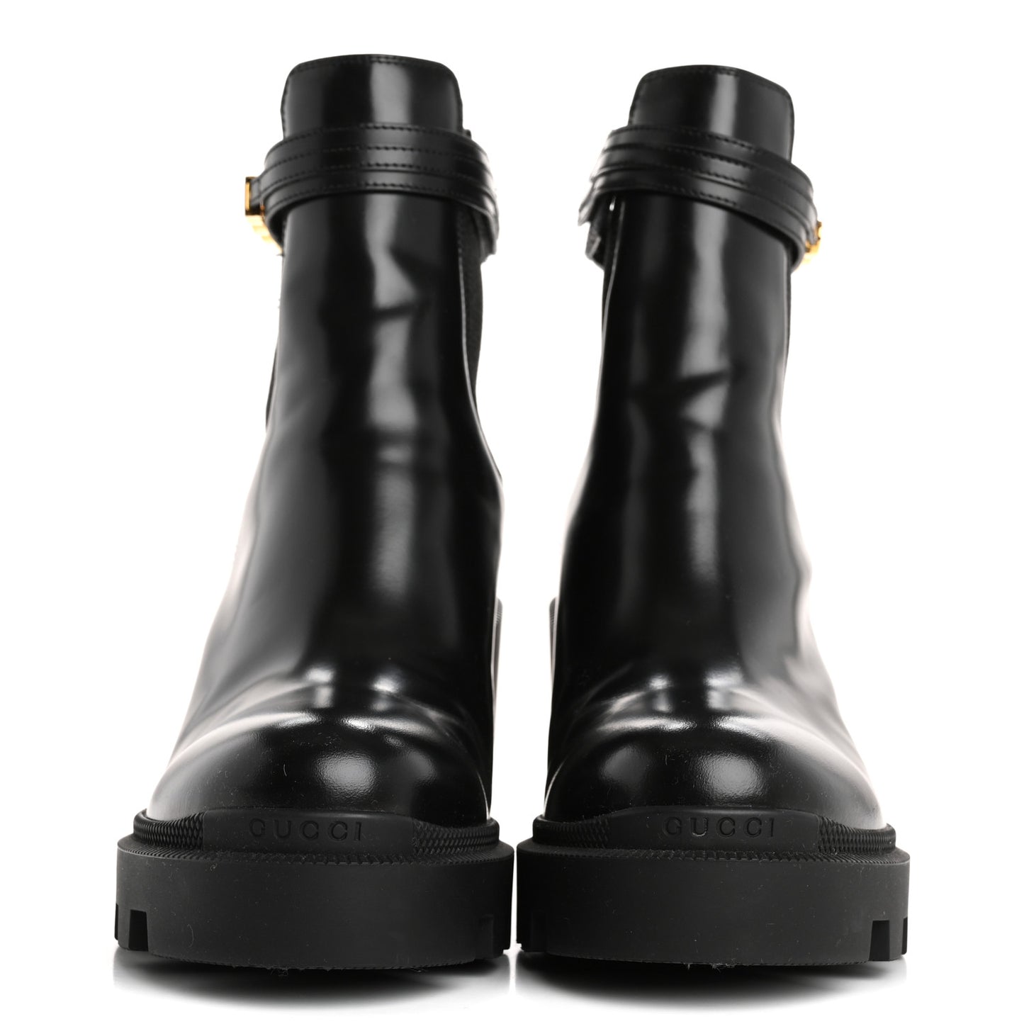 Magnum Calfskin Logo Ankle Boots 39.5 Black