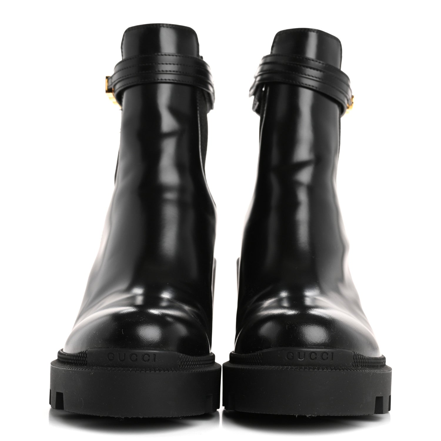 Gucci Magnum Calfskin Logo Ankle Boots 39.5 Black 3 of 9