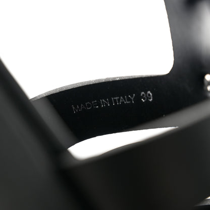 Prada Foam Rubber Triangle Logo Monolith 55mm Cage Sandals 39 Black 8 of 8