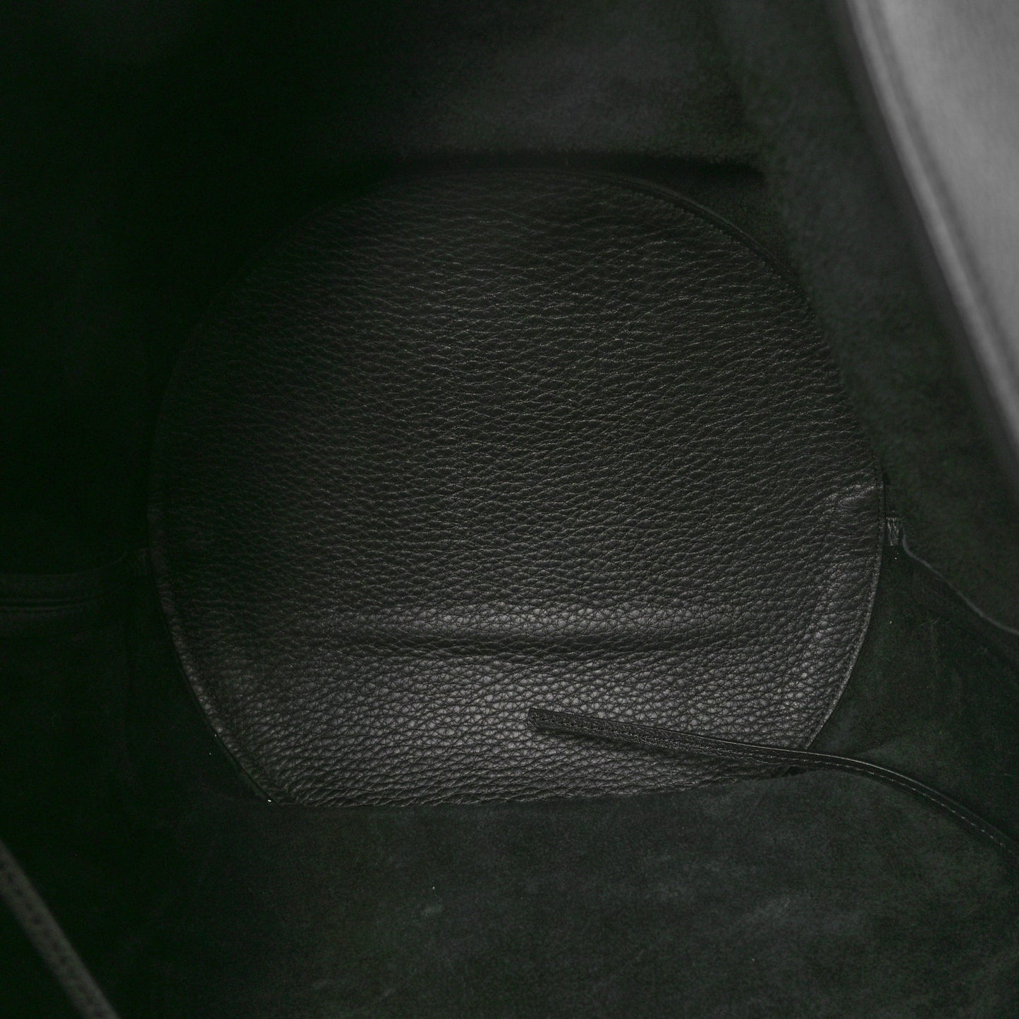 Pebbled Sport Calfskin Medium Lotus Tote Black