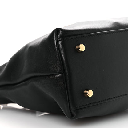 Versace Nappa Logo Tag Hobo Black 9 of 10