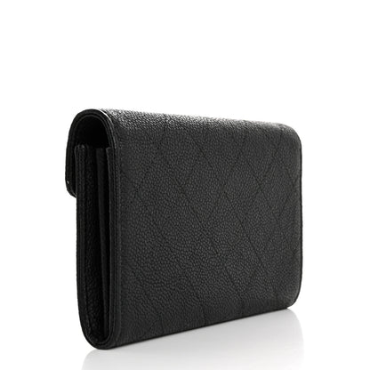 Chanel Caviar Quilted Medium CC Box Flap Wallet Black 3 of 10