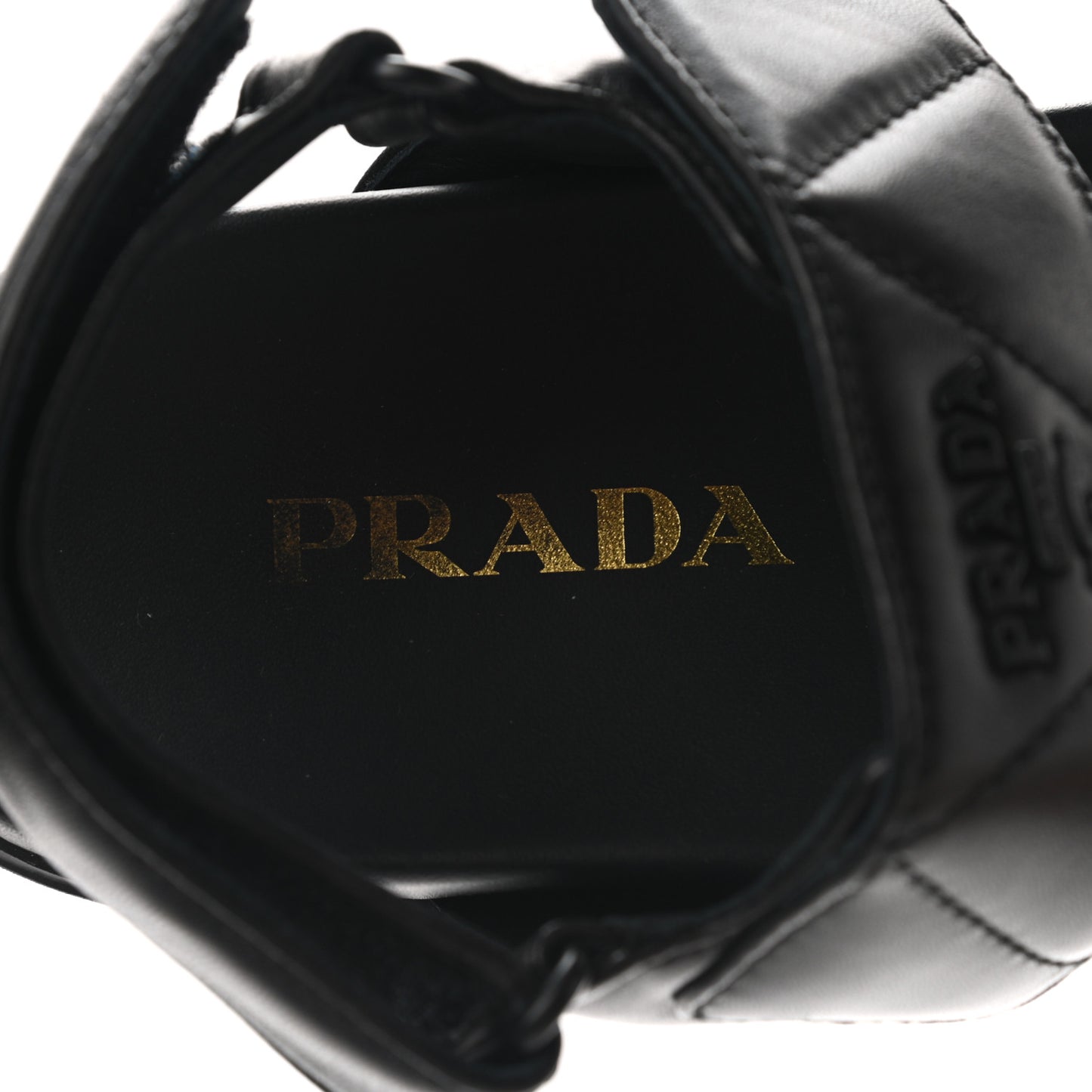 Nappa Logo Quilted 20mm Sport Sandals 36 Black