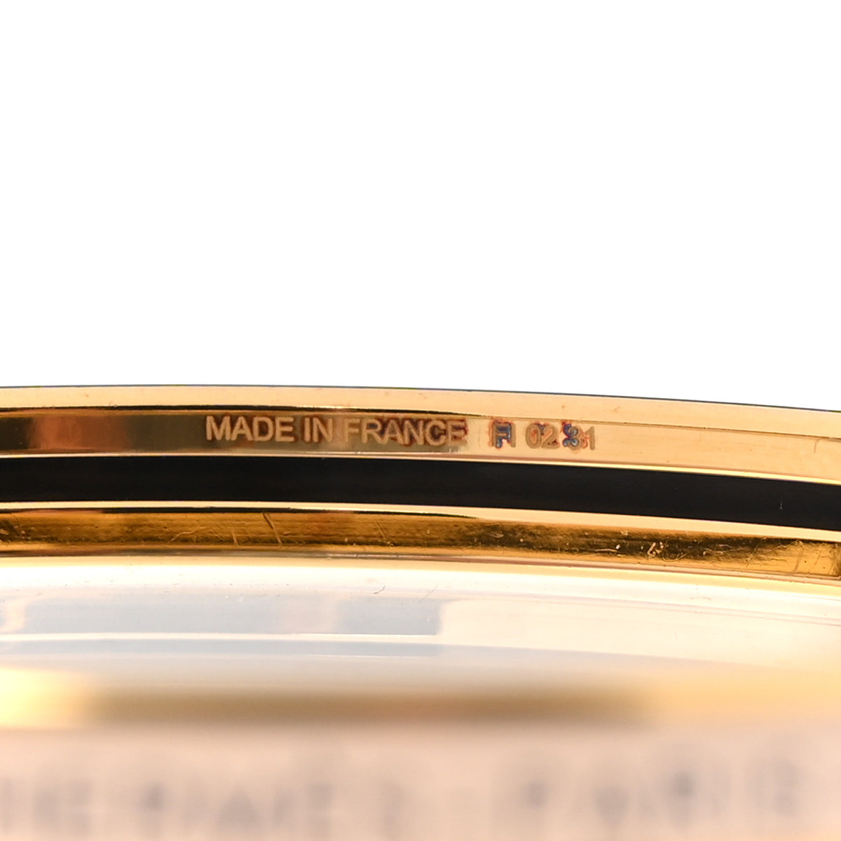 Enamel Printed Extra Narrow Uni Bracelet 70 Creme