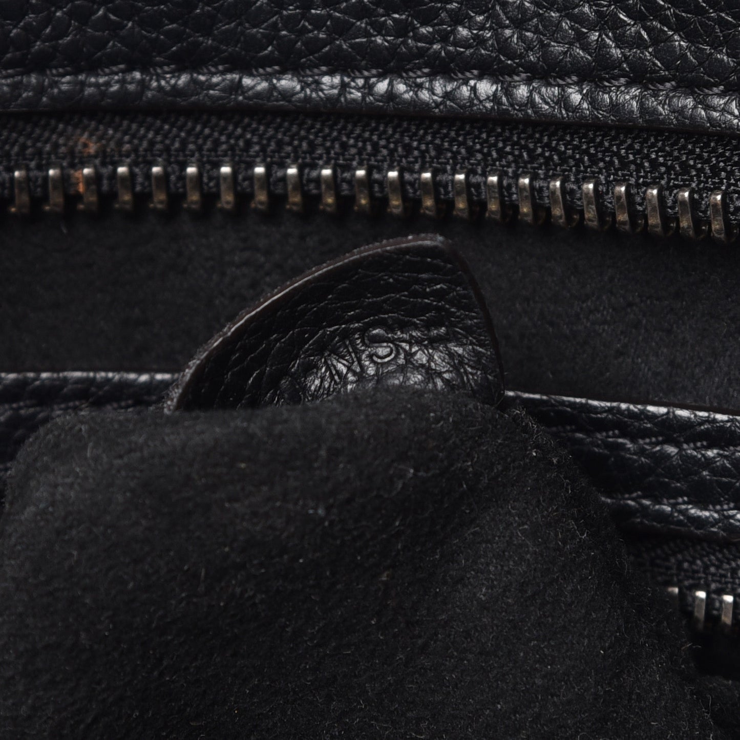 Drummed Calfskin Mini Luggage Black