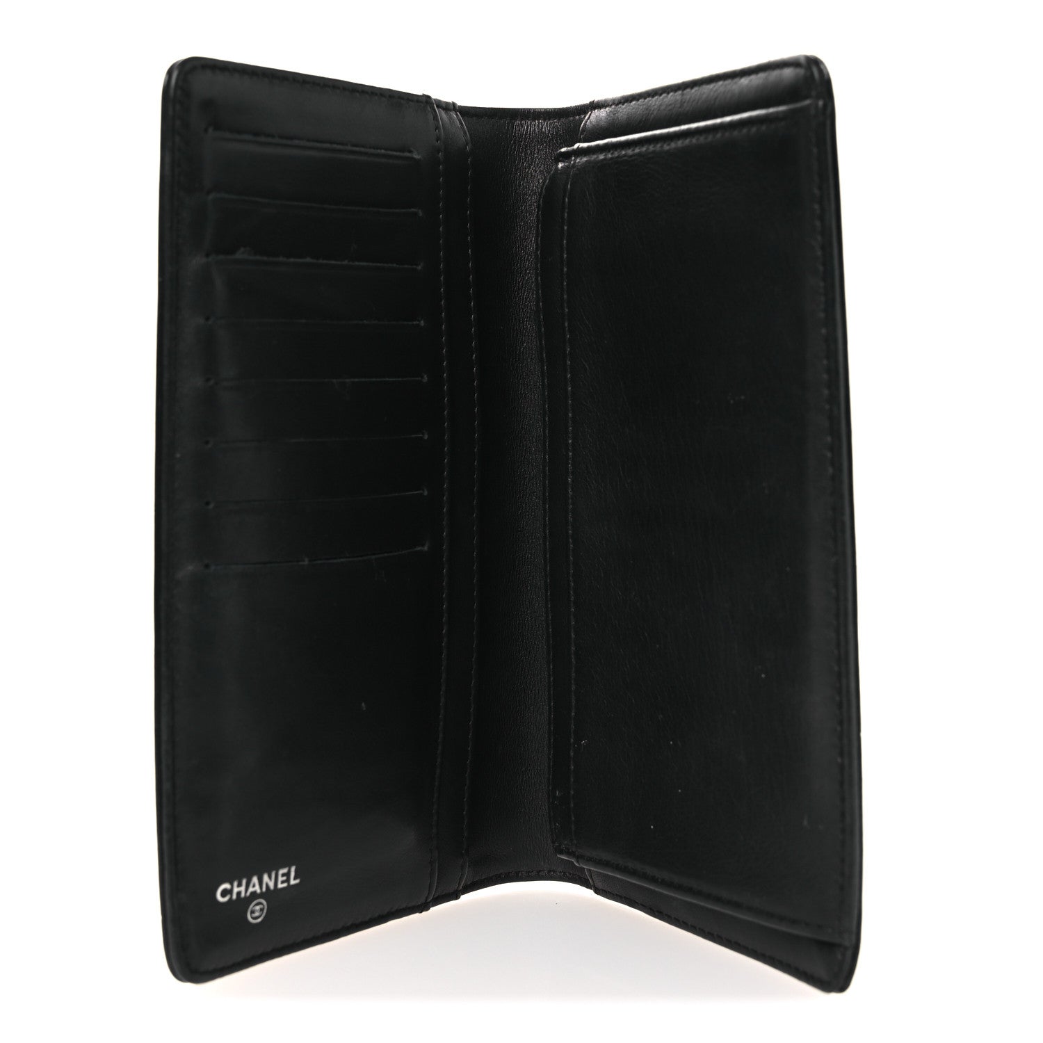 Chanel Patent Camellia Yen Wallet Black 5 of 13