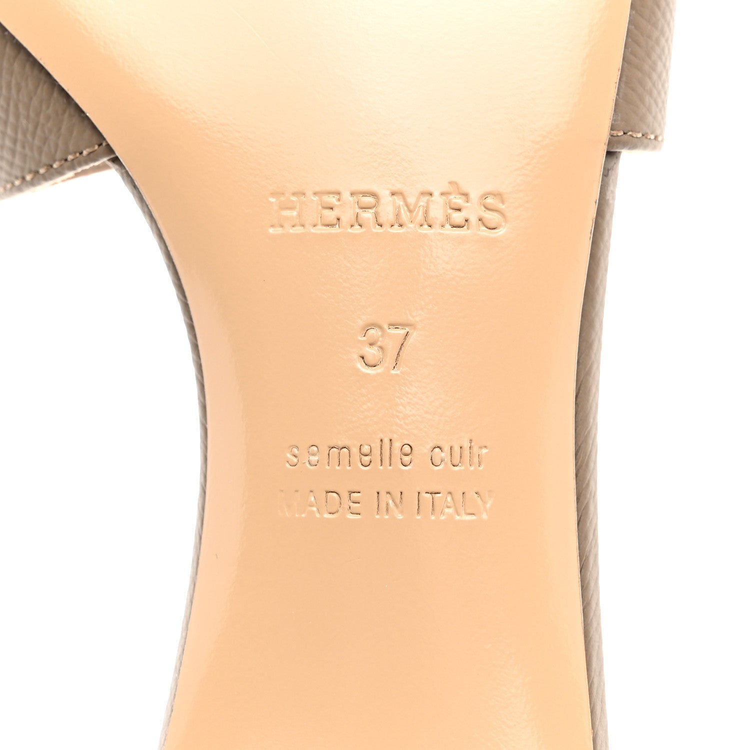 Hermes Epsom Oasis Sandals 37 Etoupe 1617226 – FASHIONPHILE