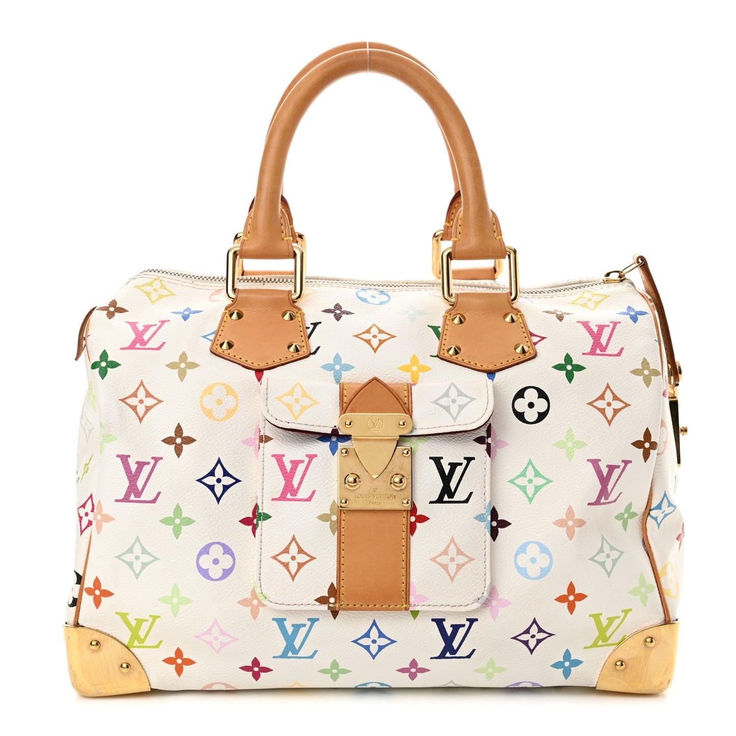 Monogram Multicolor Speedy 30 White