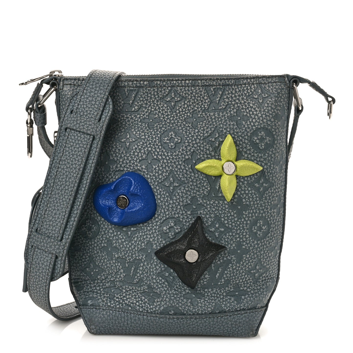 Taurillon Monogram Chalk Hobo Cruiser PM Granite Gray