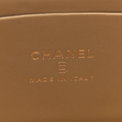 Chanel Lambskin Quilted Enamel CC Pearl Crush Small Vanity Case With Chain Black 6 of 11