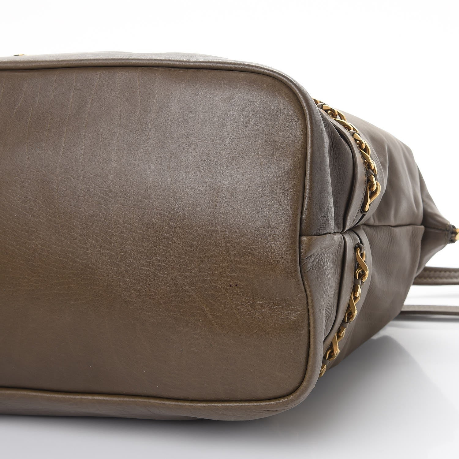 Chloe Calfskin Medium Kira Bowler Tote Khaki 15 of 16