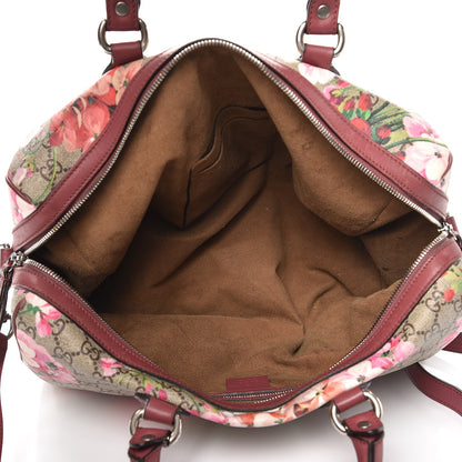 Gucci GG Supreme Monogram Blooms Medium Boston Beige Multicolor Dry Rose 6 of 17