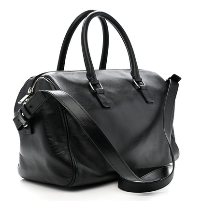 Saint Laurent Calfskin Studded Classic Duffle 6 Black 3 of 16