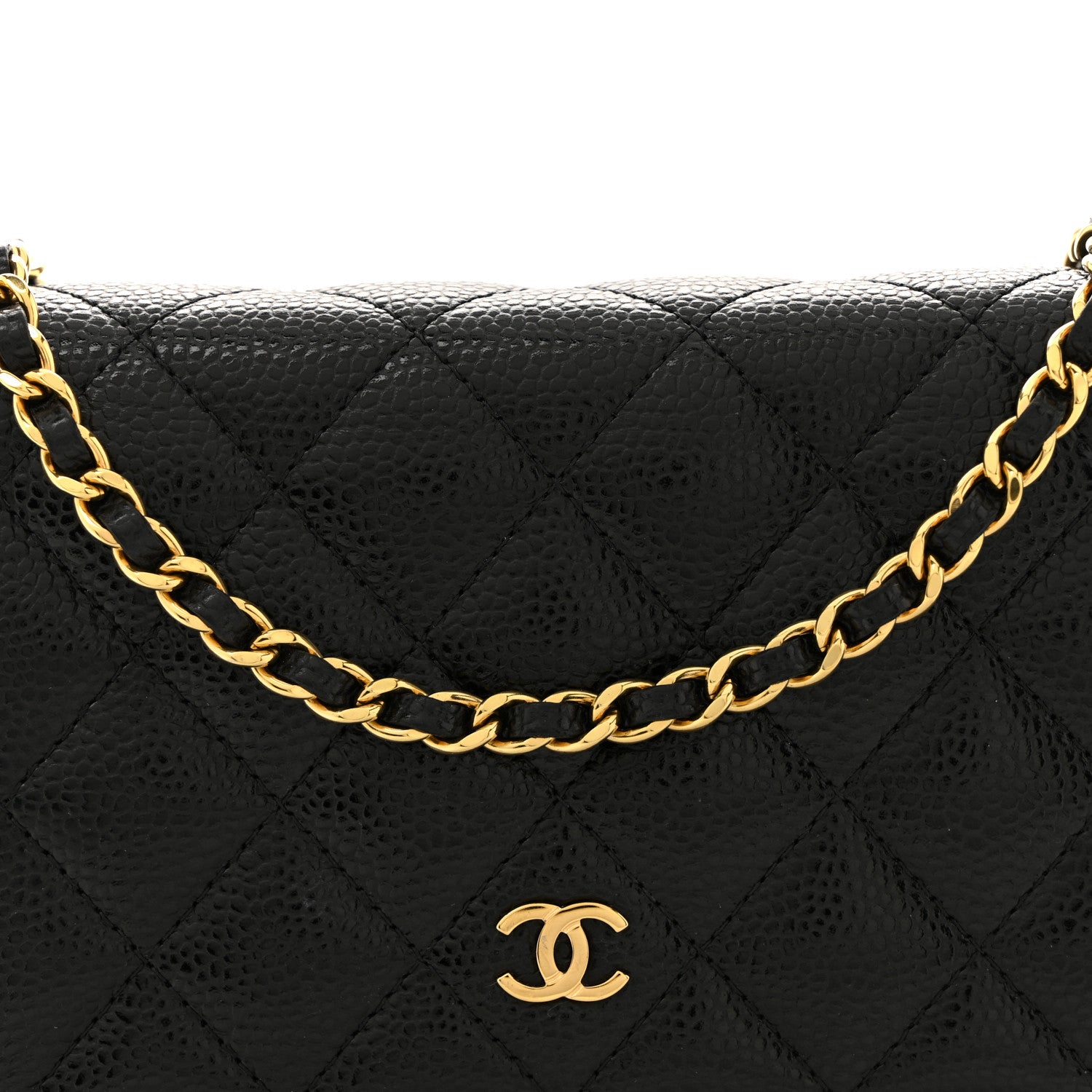 Chanel Caviar Quilted Wallet On Chain WOC Black 9 of 15
