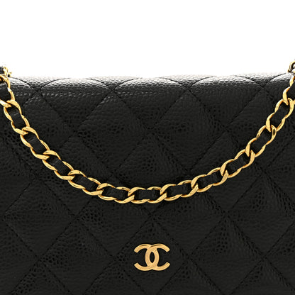 Chanel Caviar Quilted Wallet On Chain WOC Black 9 of 15